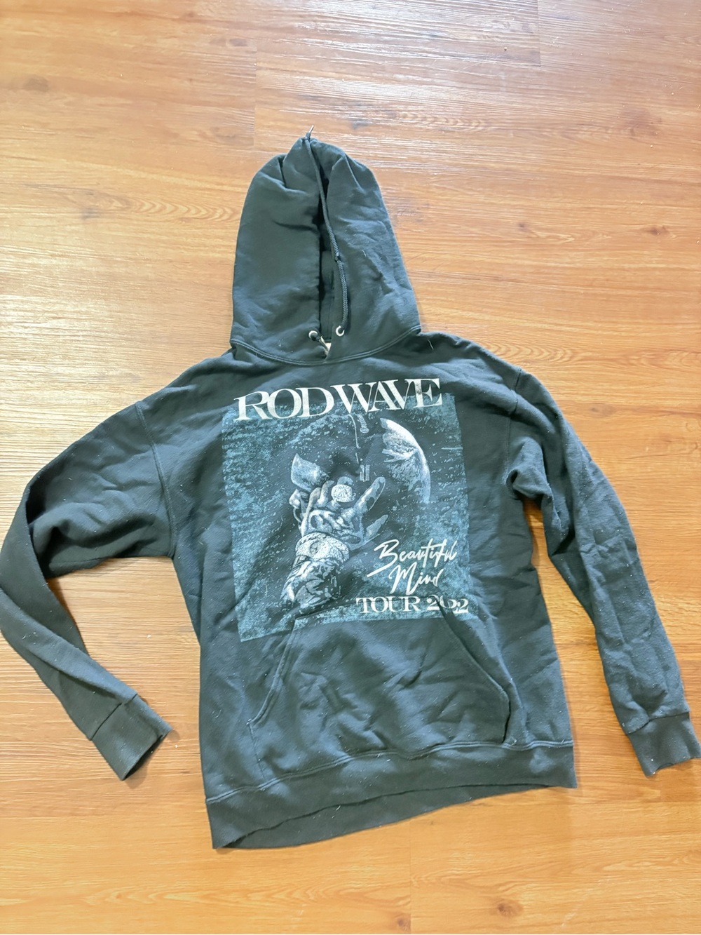 Jerzees Black Graphic Rod Wave Tour Hoodie